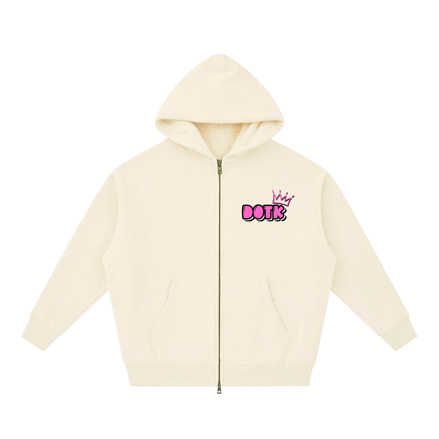 DOTK Oversized Fleeced Zip Hoodie