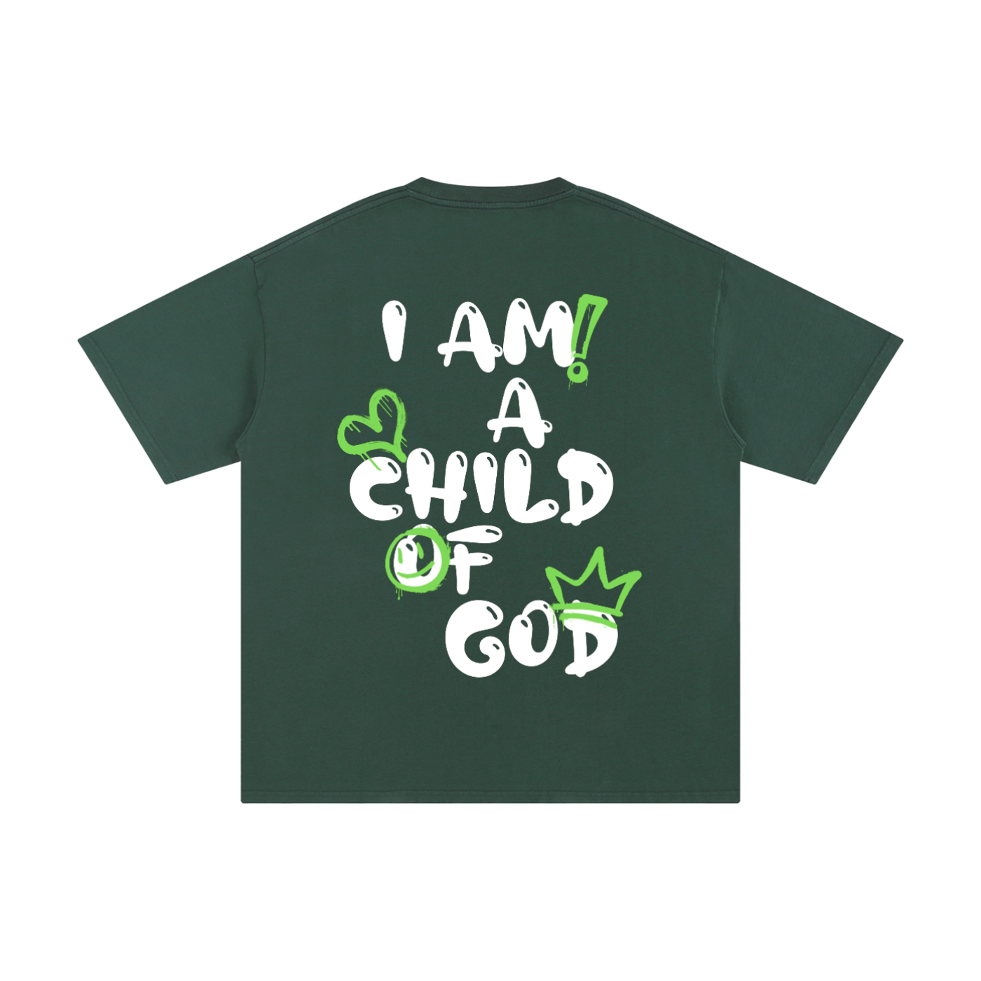 Adult Child of God Spray-paint (Green-White)