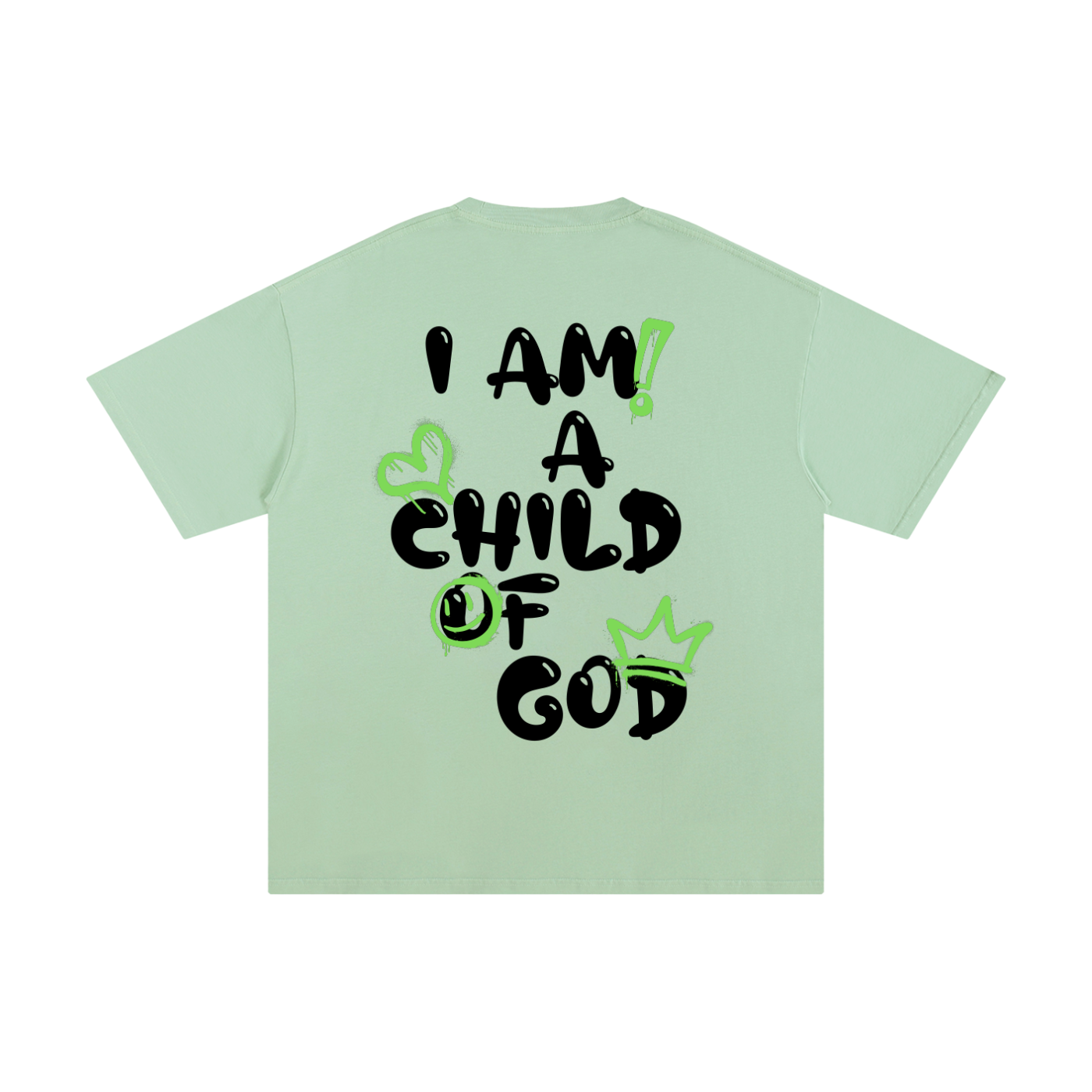 Adult Child of God Spray-paint (Green-Black)