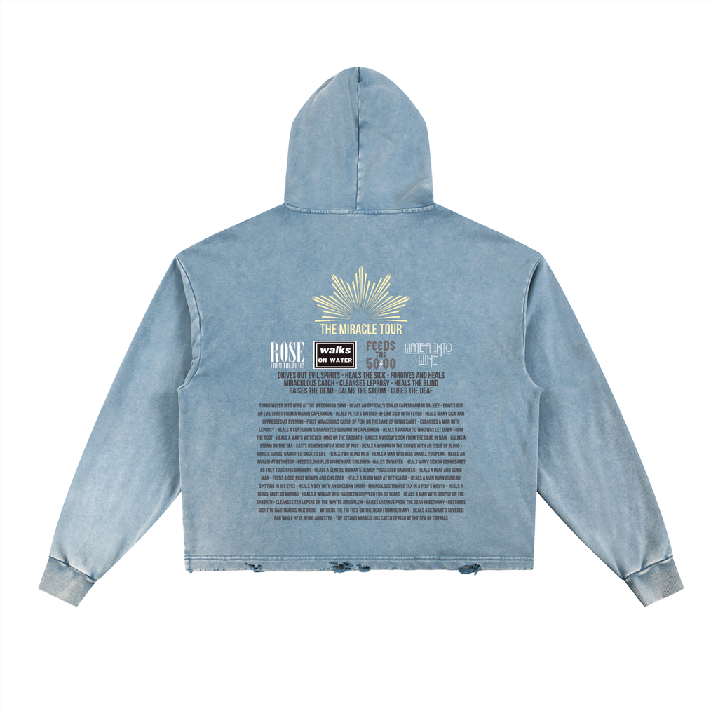 The Miracle Tour Rough Hoodie Blue