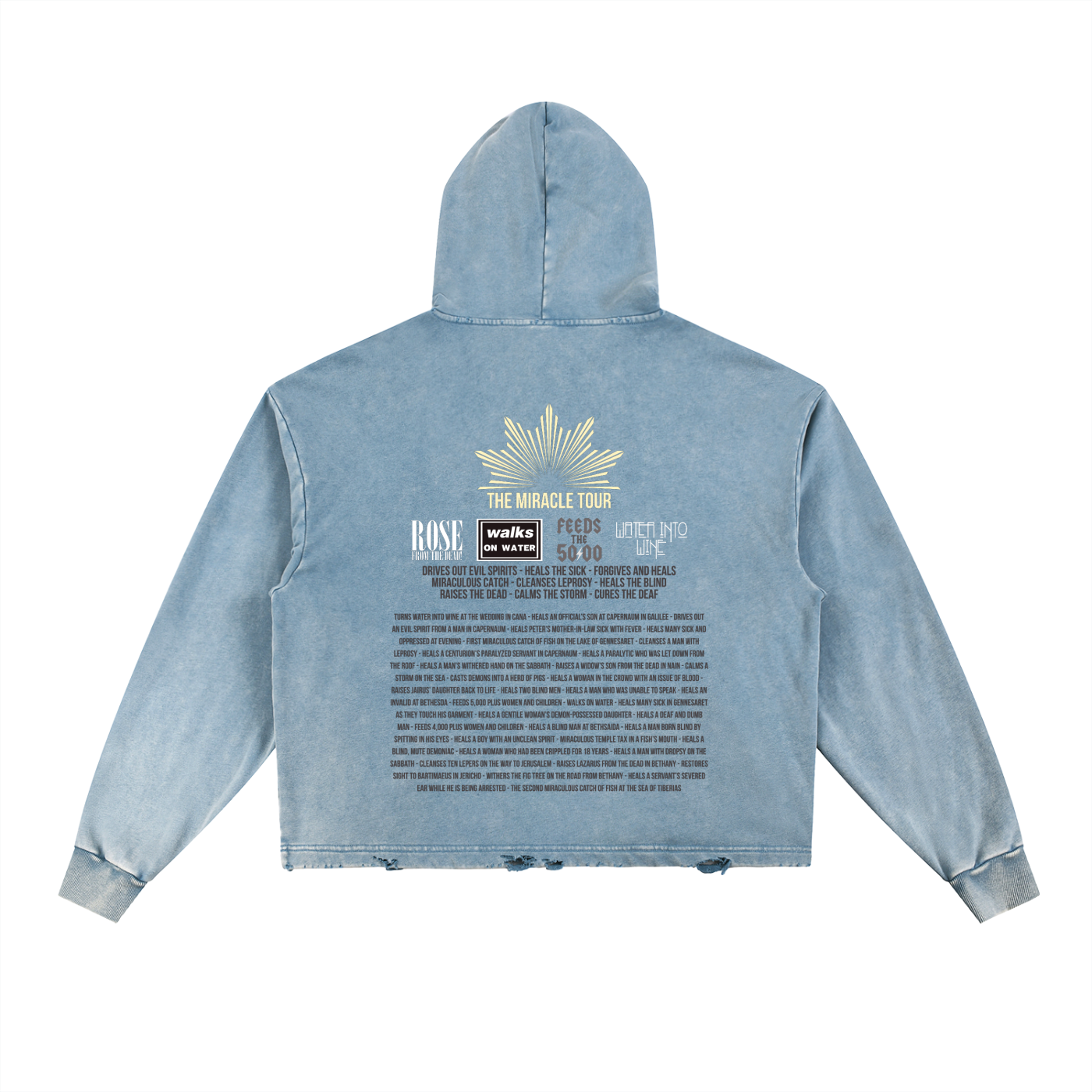 The Miracle Tour Rough Hoodie Blue