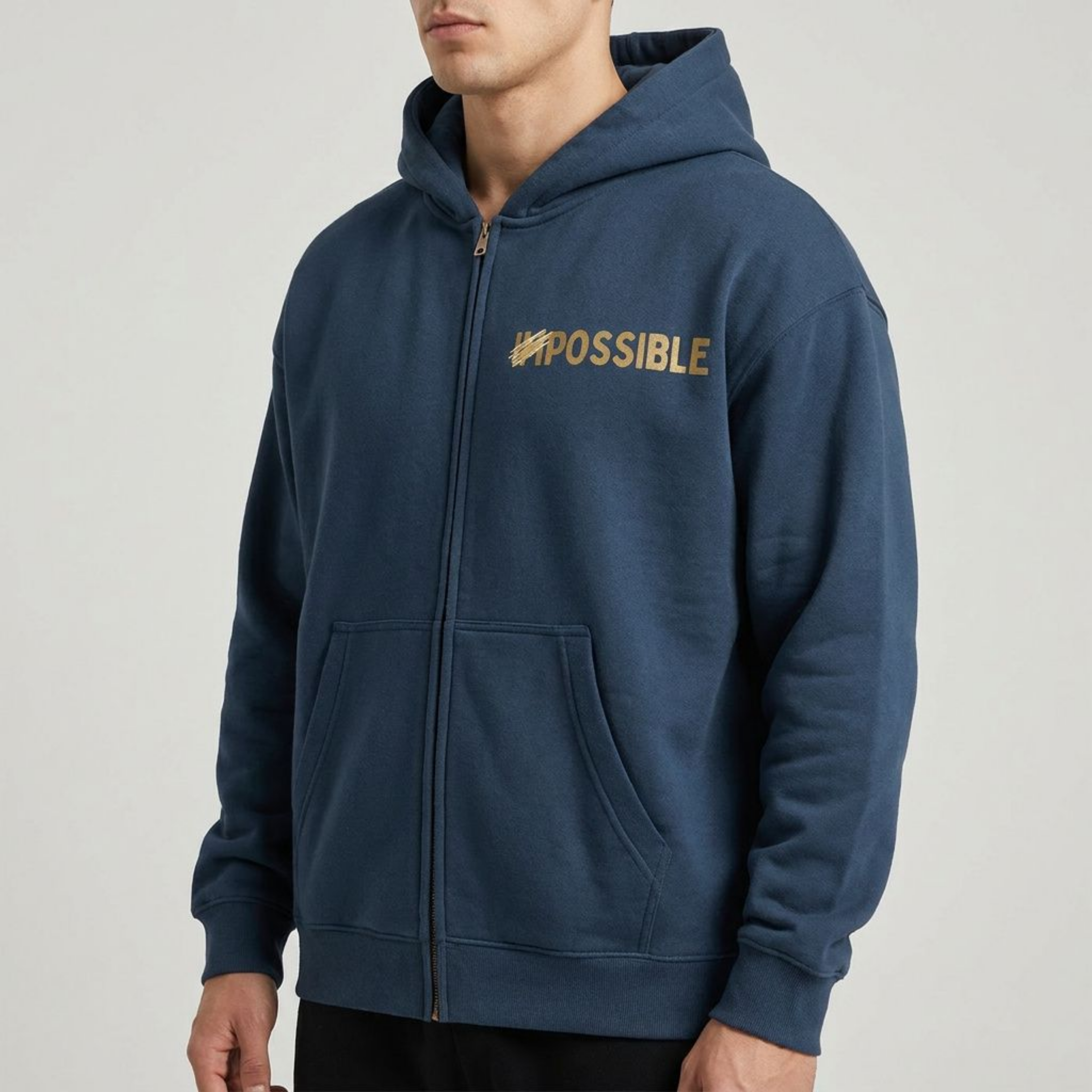 Nothing Is Impossible Fleece Zipped Hoodie