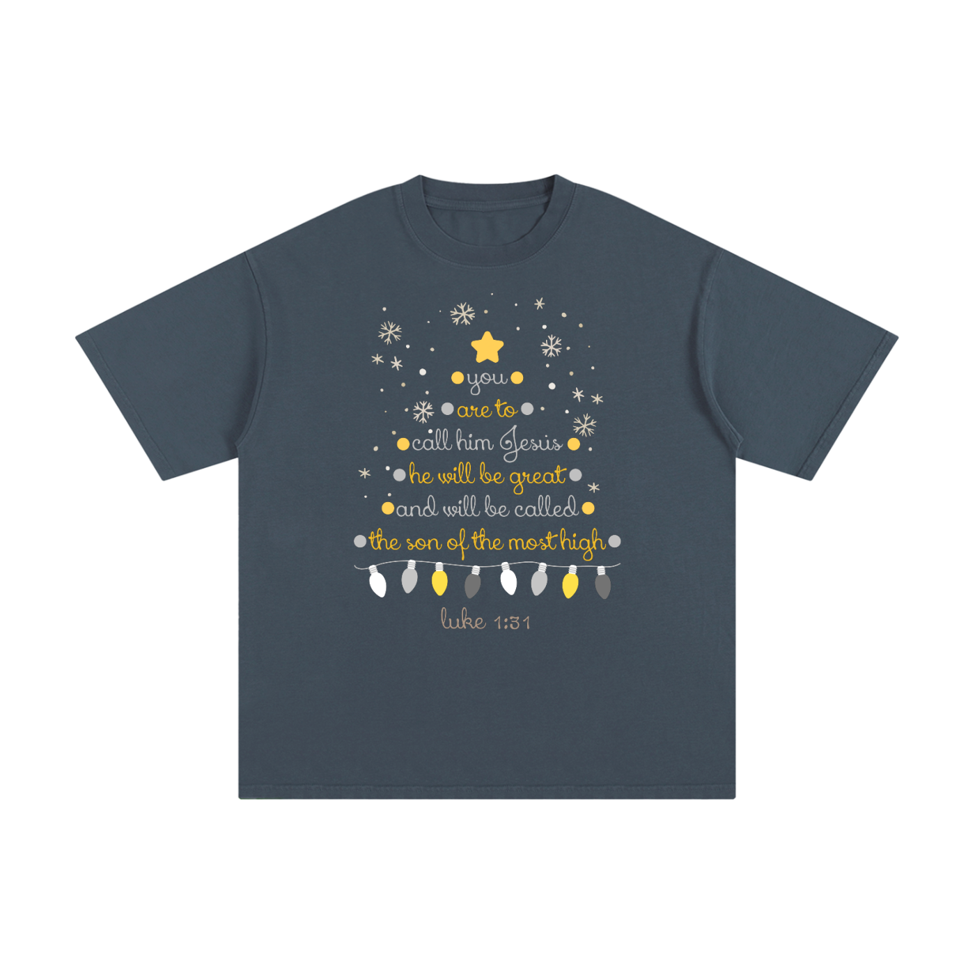 Adult Christmas Tree Luke 1:31 T-Shirt