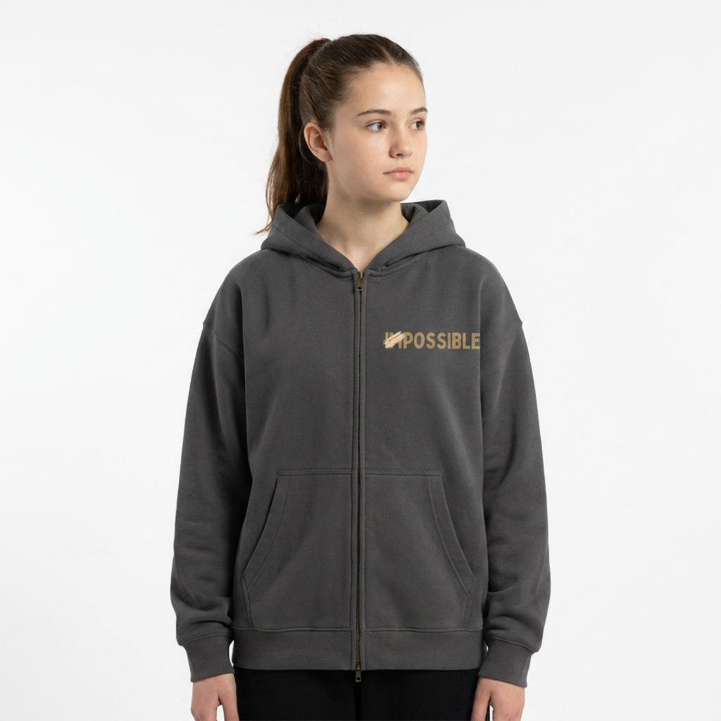 Nothing Is Impossible Fleece Zipped Hoodie