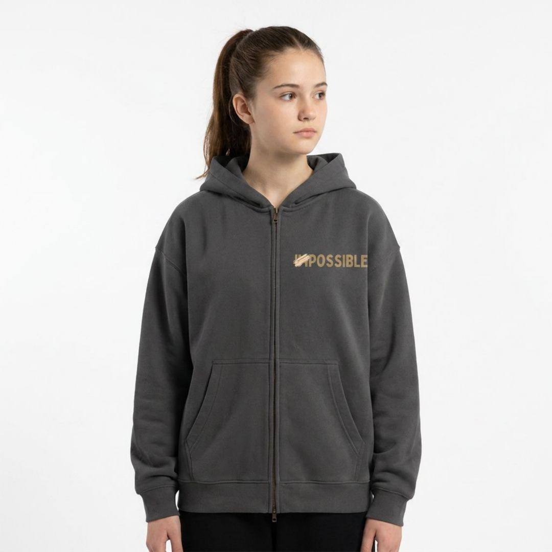 Nothing Is Impossible Fleece Zipped Hoodie