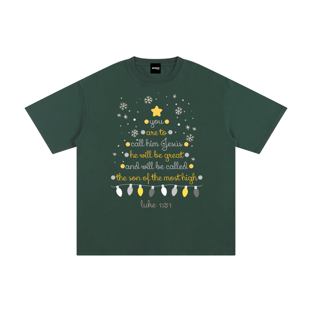 Christmas Tree Luke 1:31 T-Shirt (Green)