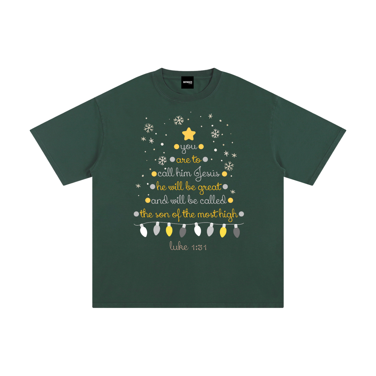 Christmas Tree Luke 1:31 T-Shirt (Green)