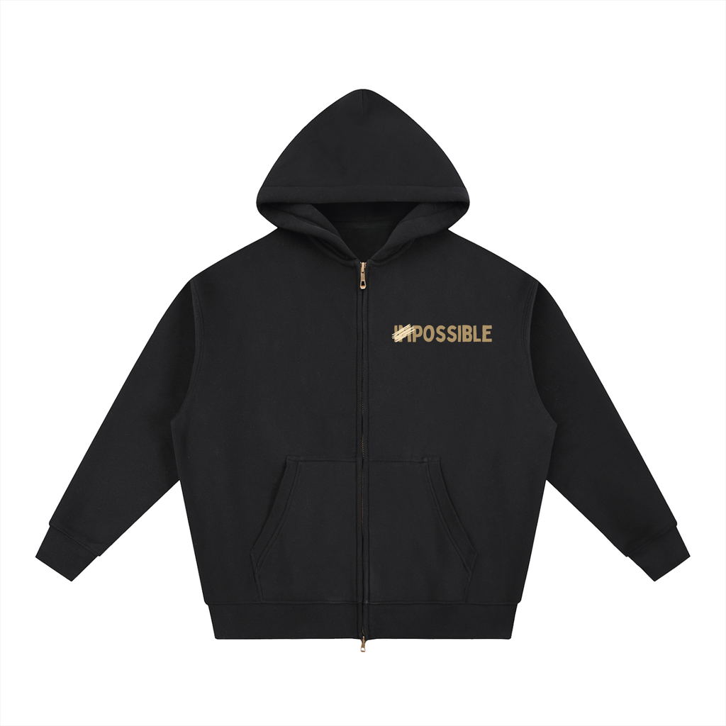 Nothing Is Impossible Fleece Zipped Hoodie