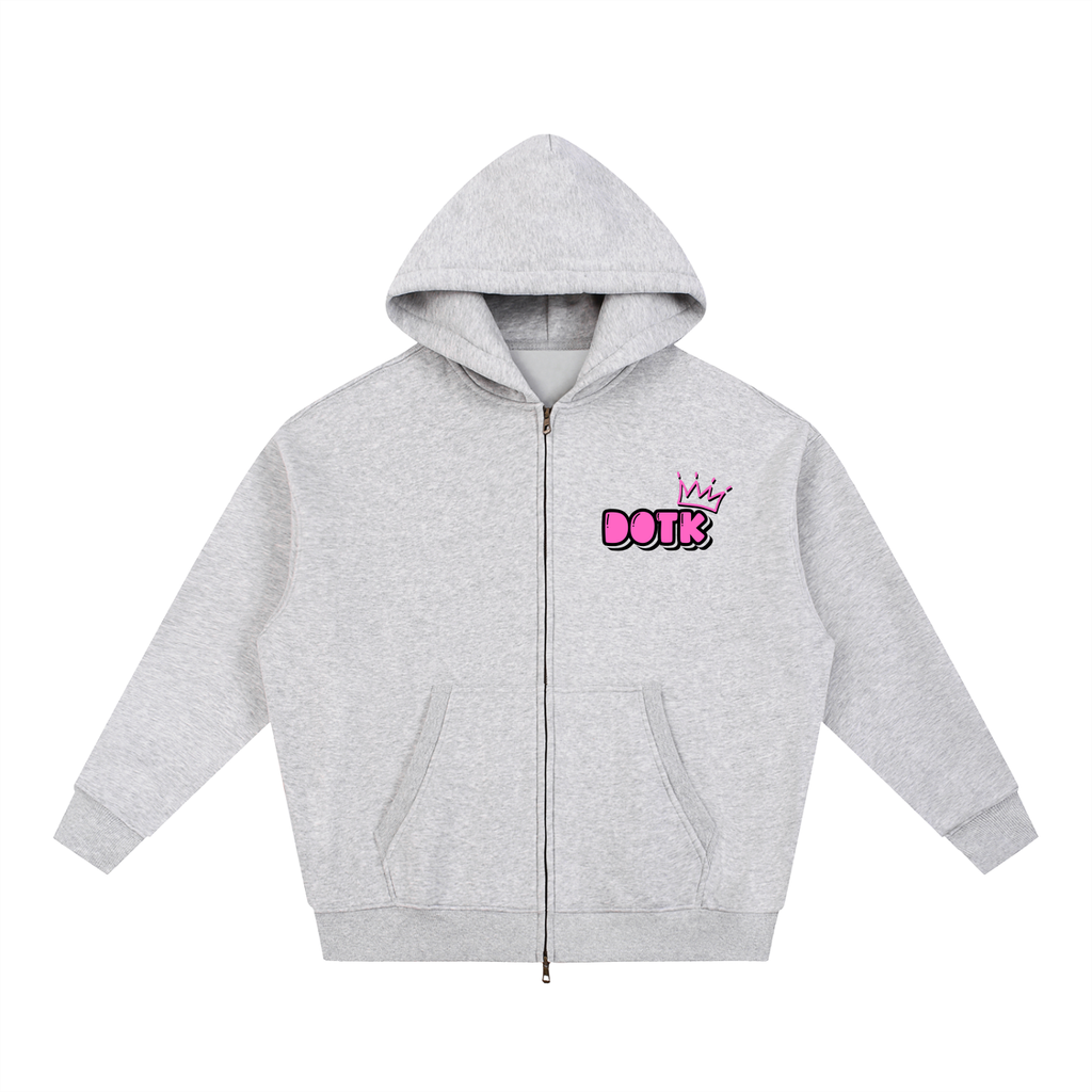 DOTK Oversized Fleeced Zip Hoodie