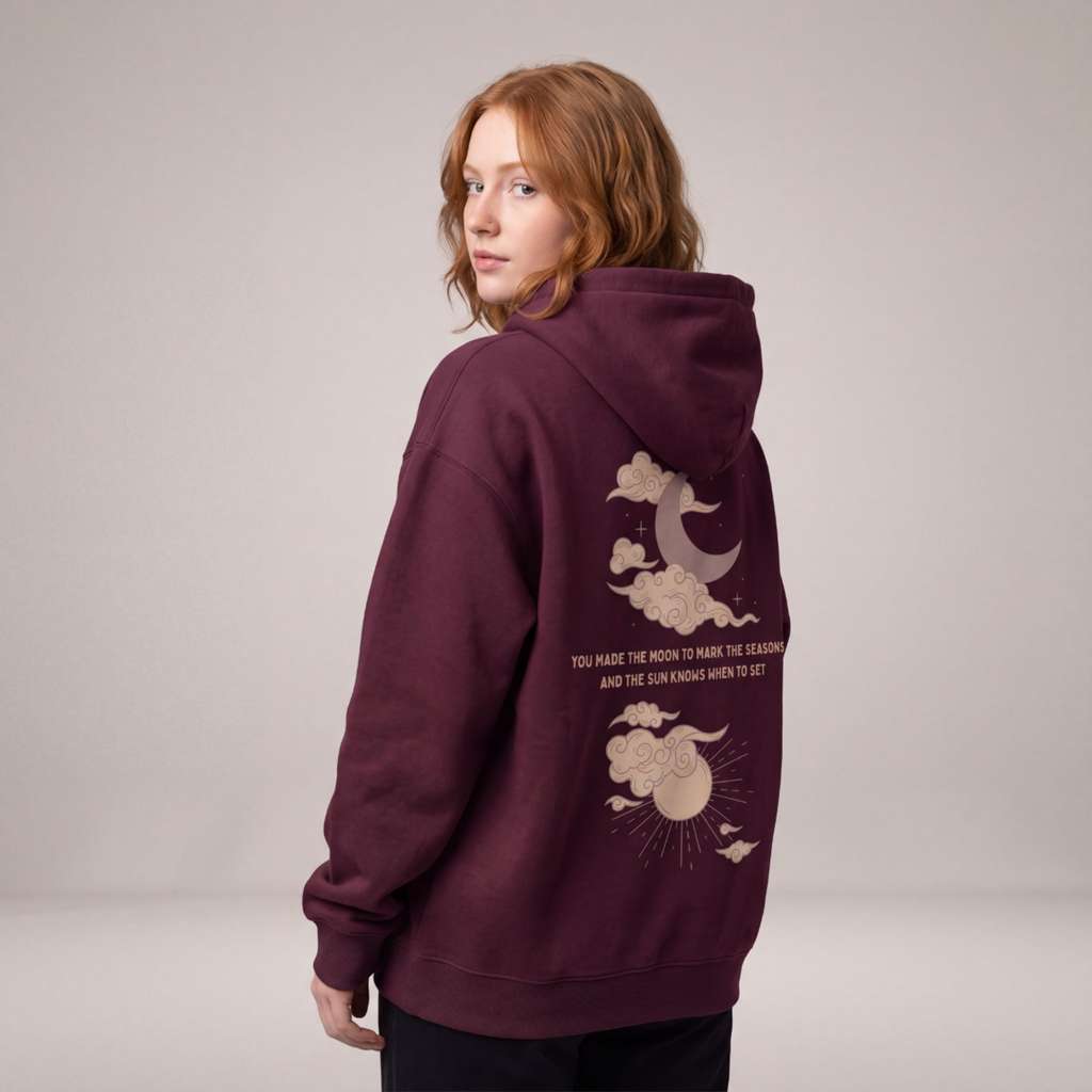 Sun/Moon Fleeced Hoodie