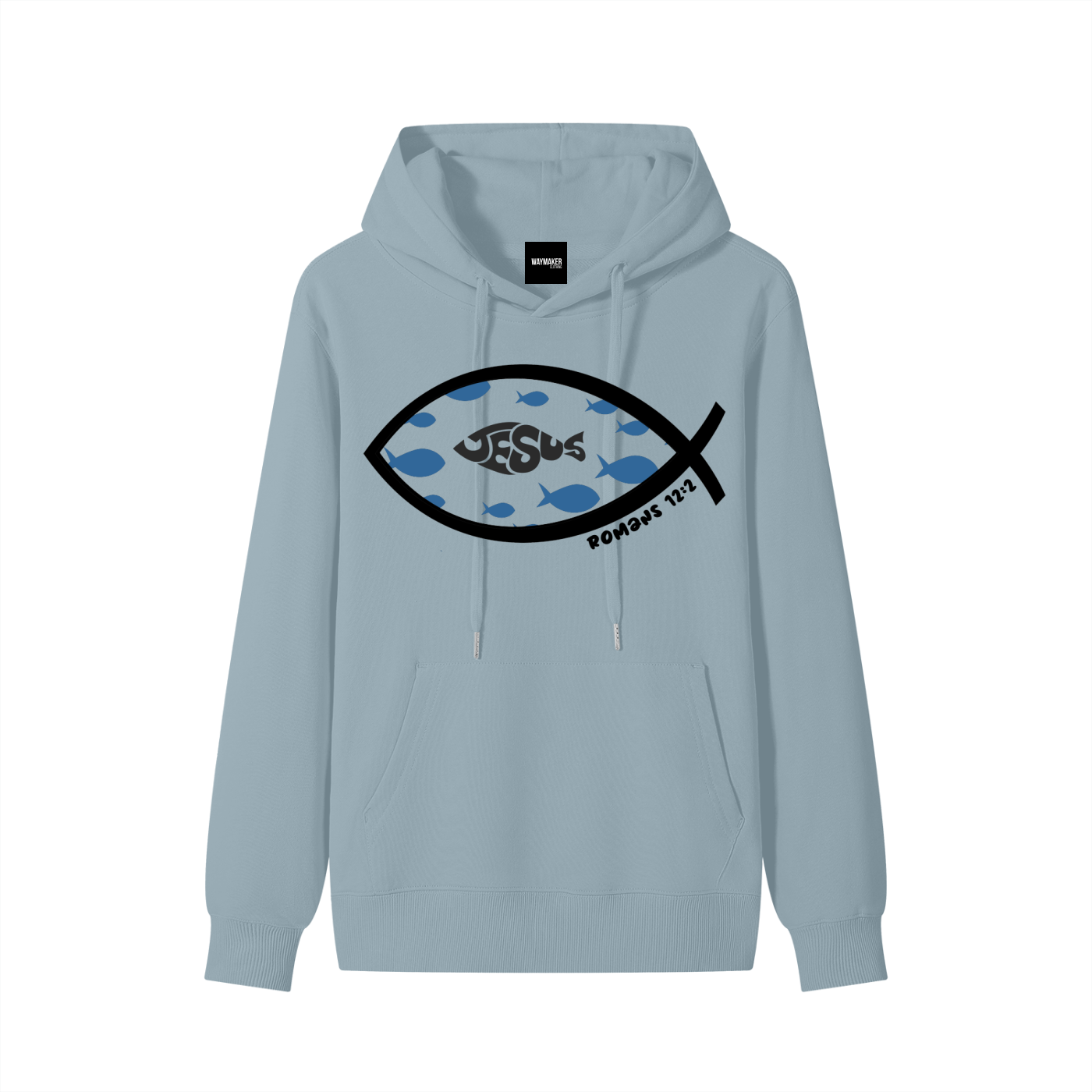 Romans 12:2 (Ithacus fish) Hoodie