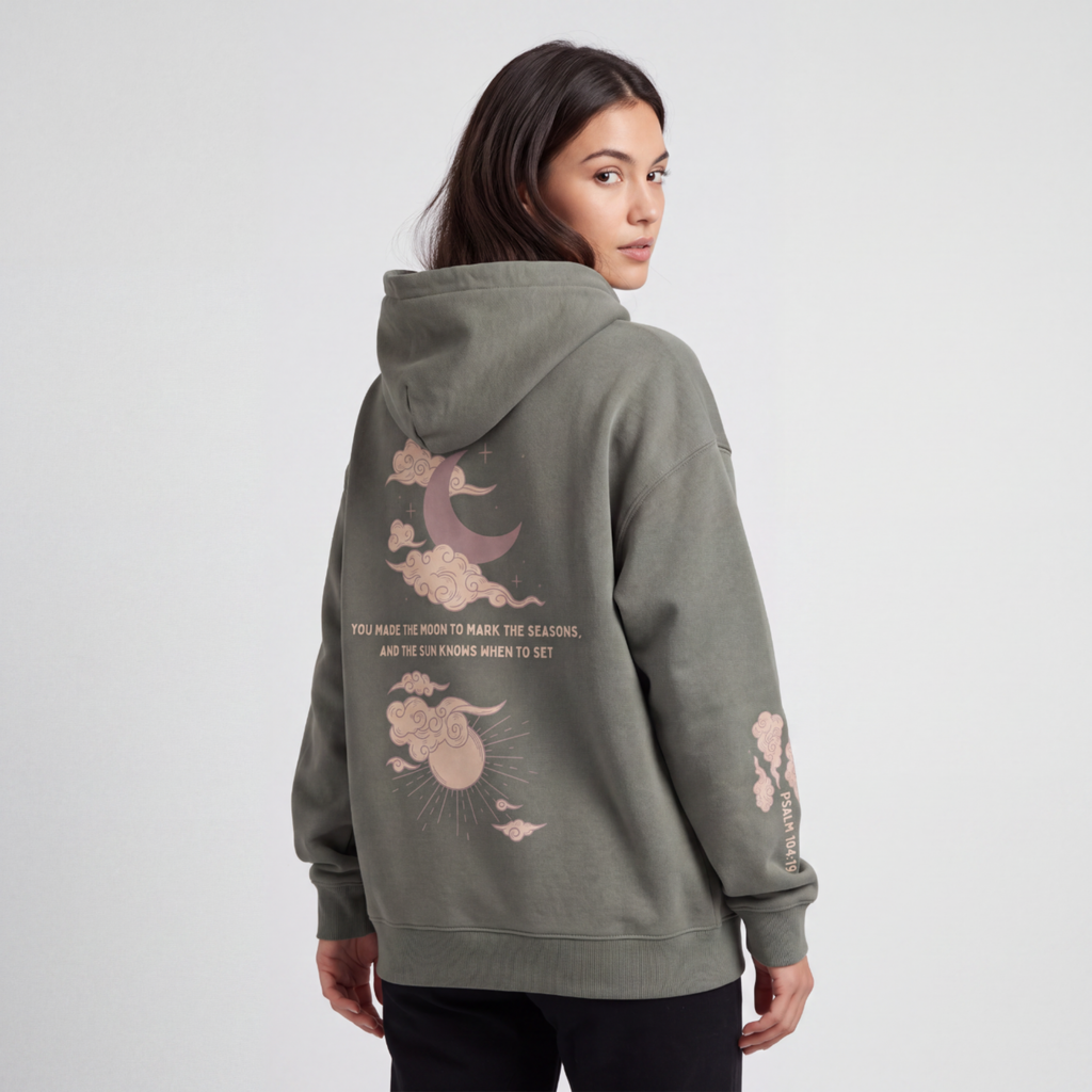 Sun/Moon Fleeced Hoodie