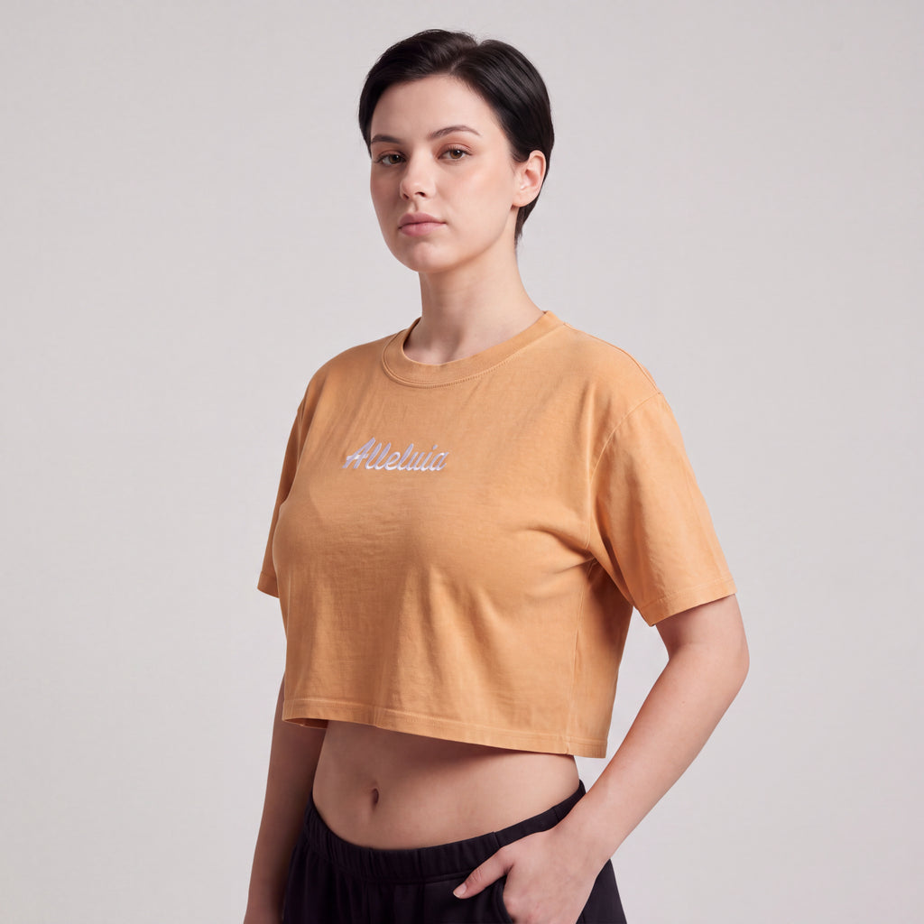 Alleluia Embroidered Crop Top