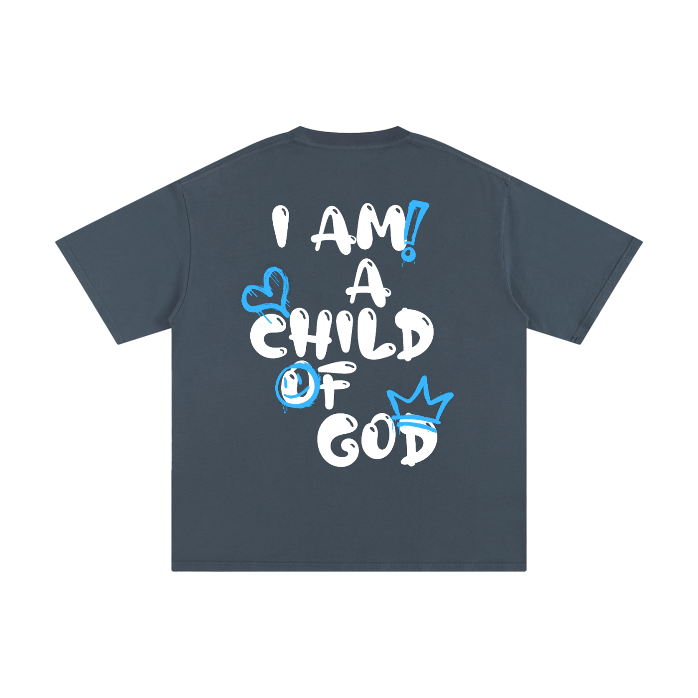 Adult Child of God T-Shirt (Blue-White)