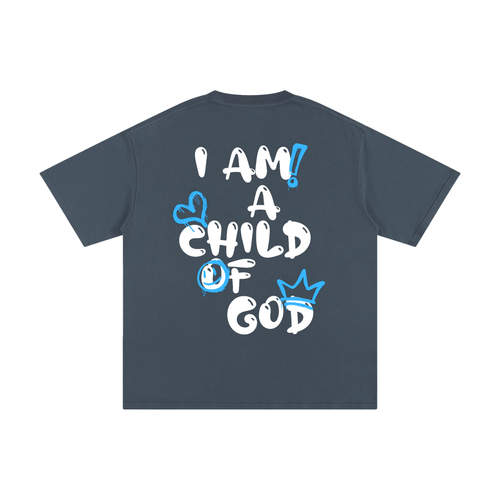 Adult Child of God T-Shirt (Blue-White)