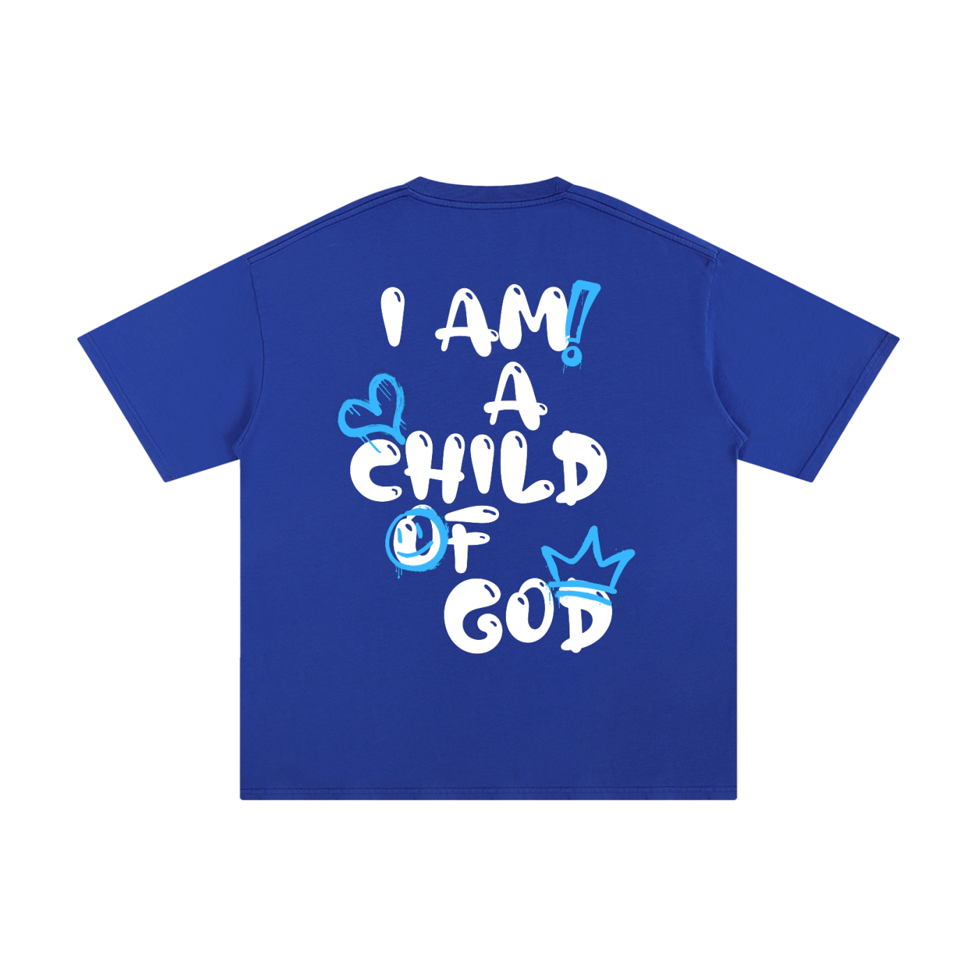 Adult Child of God T-Shirt (Blue-White)