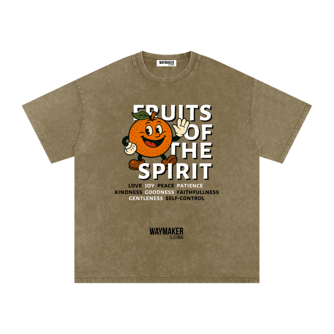 Orange (Front Print) Fruits Of The Spirit Tee
