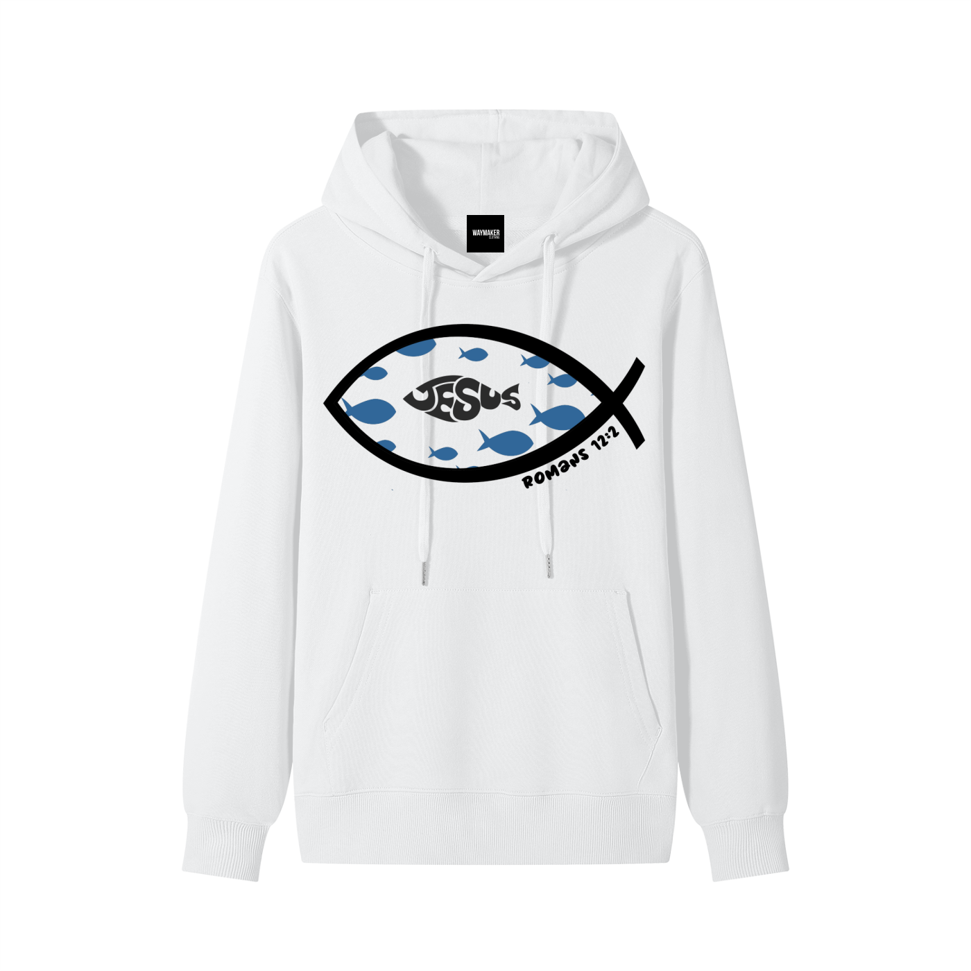 Romans 12:2 (Ithacus fish) Hoodie
