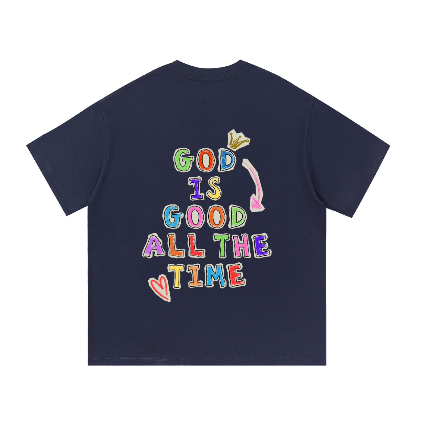 God Is Good Crayon T-Shirt (Dark)