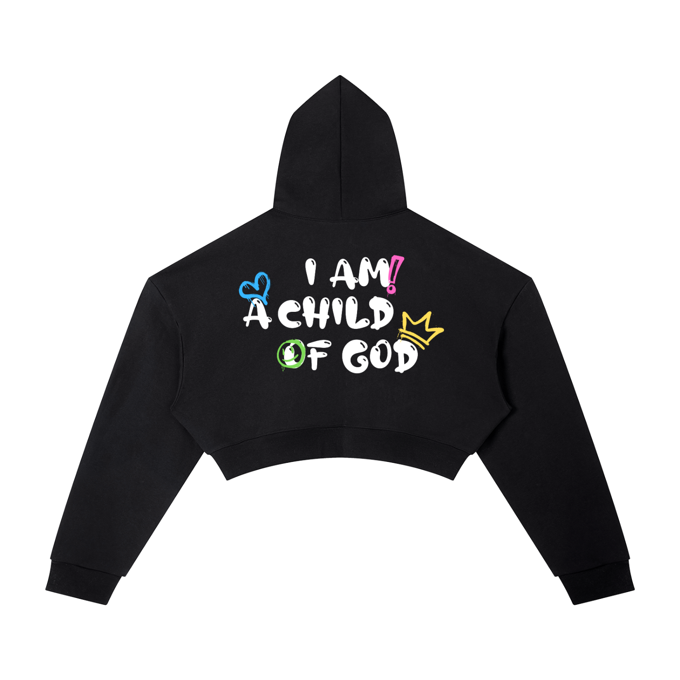 Adult Child Of God Cropped Spray-Paint Hoodie (All Colour)