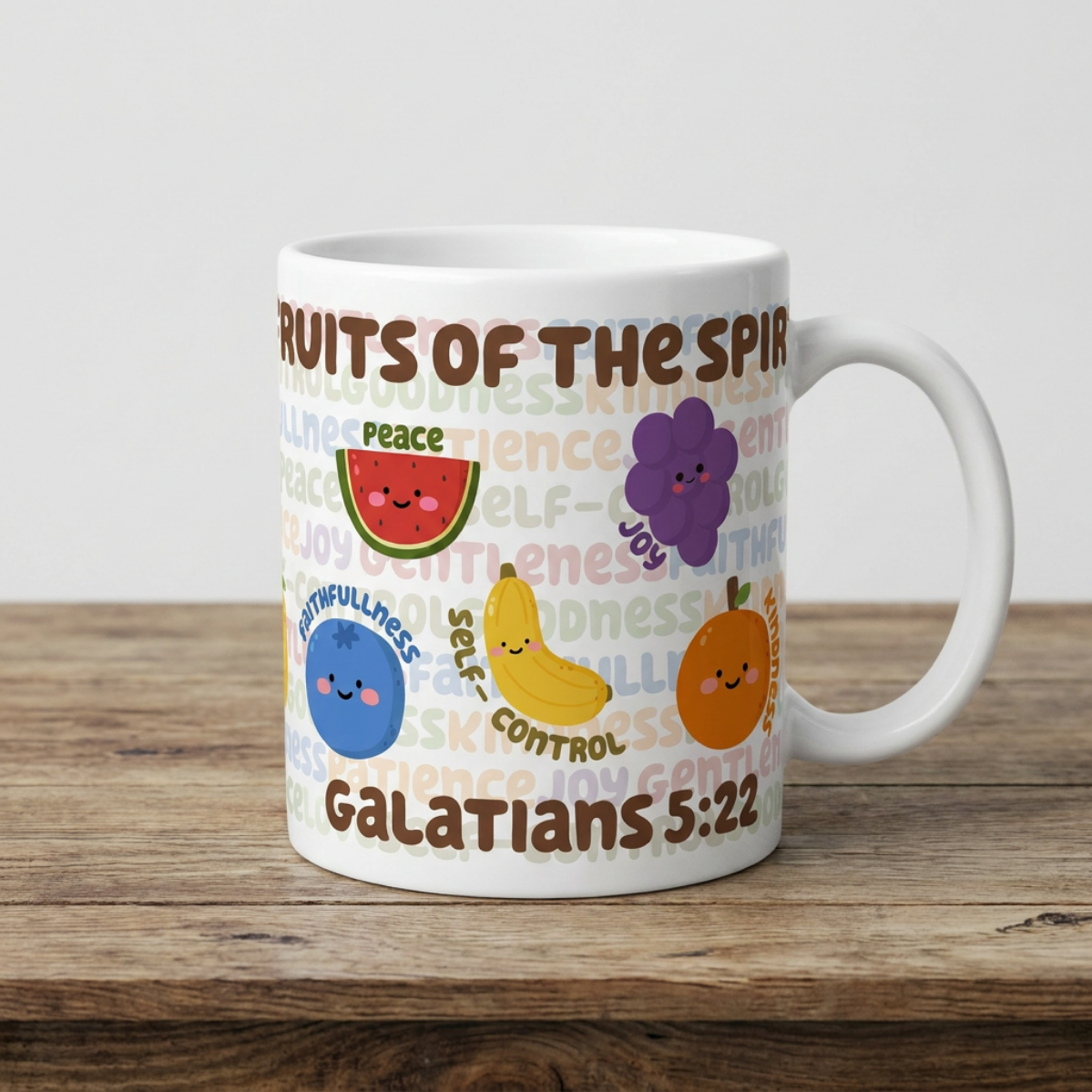 Kawaii Fruits Of The Spirit Mug