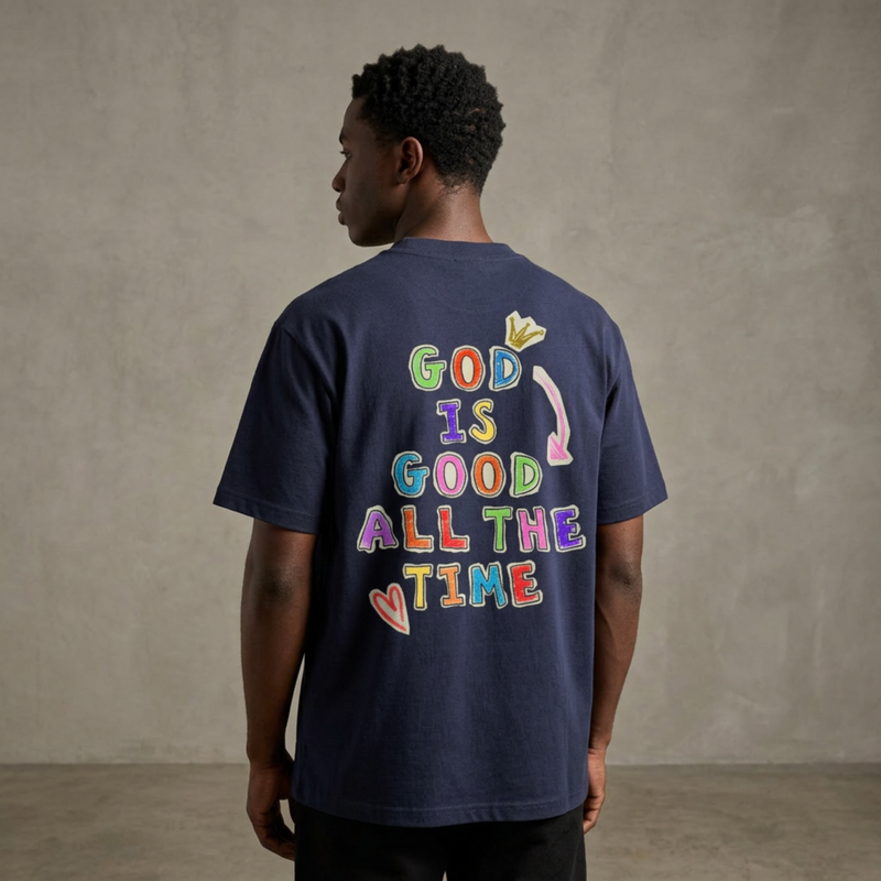 God Is Good Crayon T-Shirt (Dark)