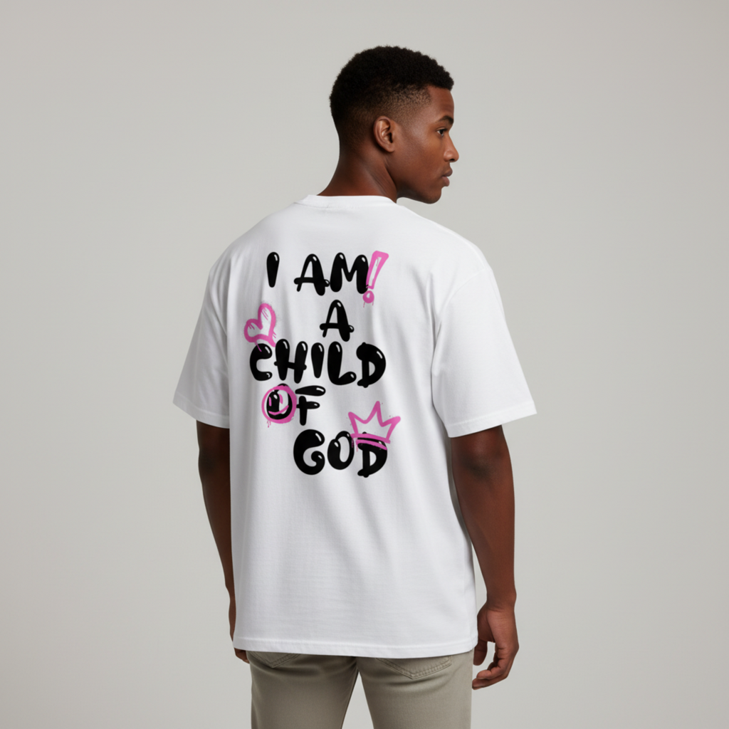 Adult Child of God T-Shirt (Pink-Black)