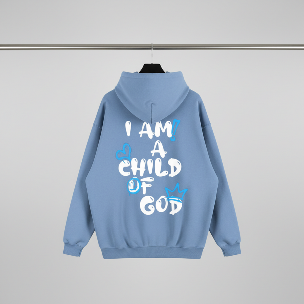 Fleeced COG Oversized Essential Hoodie (Blue)