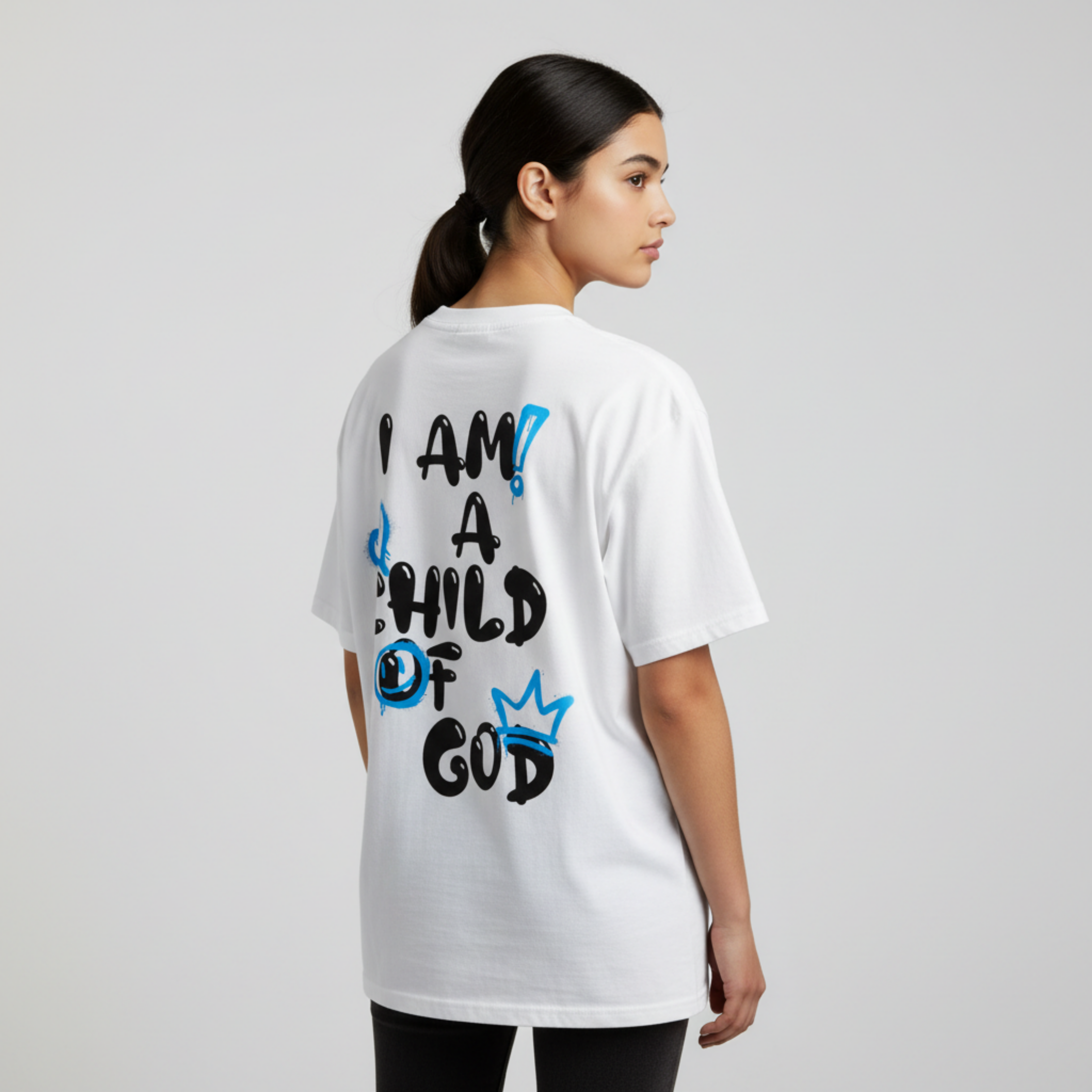 Youth Child of God Spray-paint (Blue-Black)