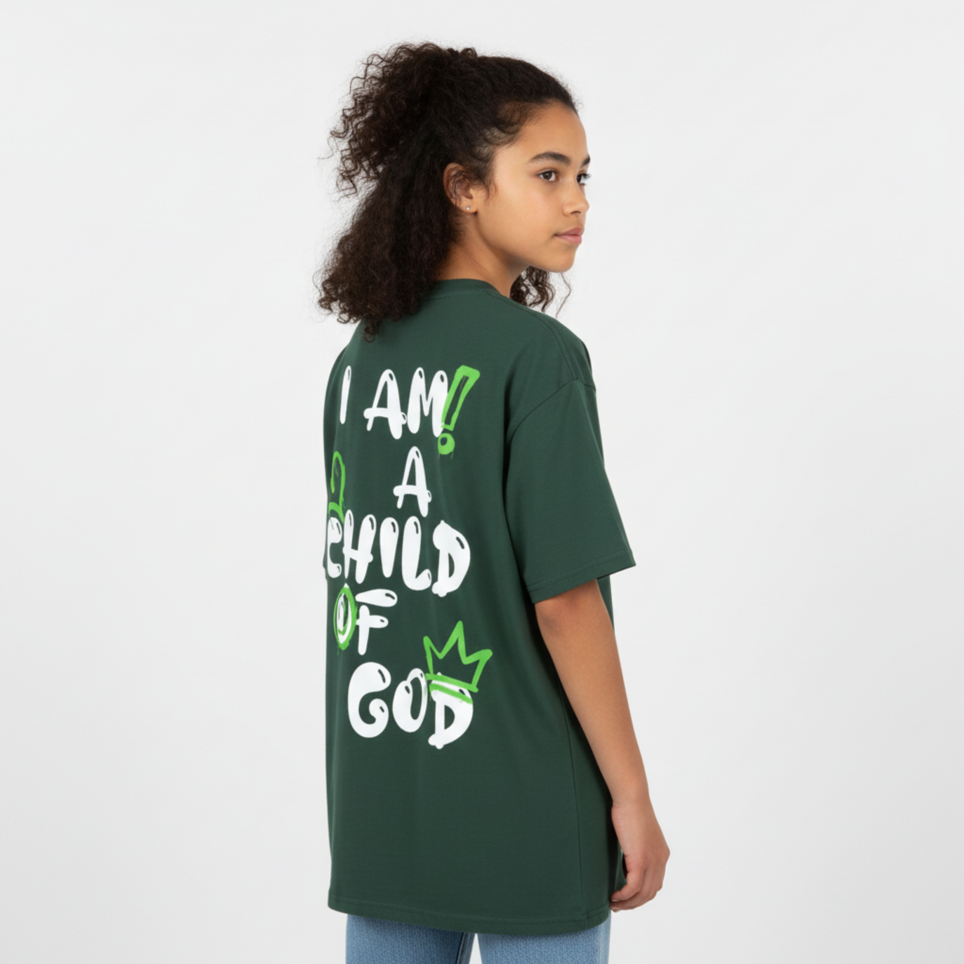 Youth Child of God Spray-paint (Green-White)