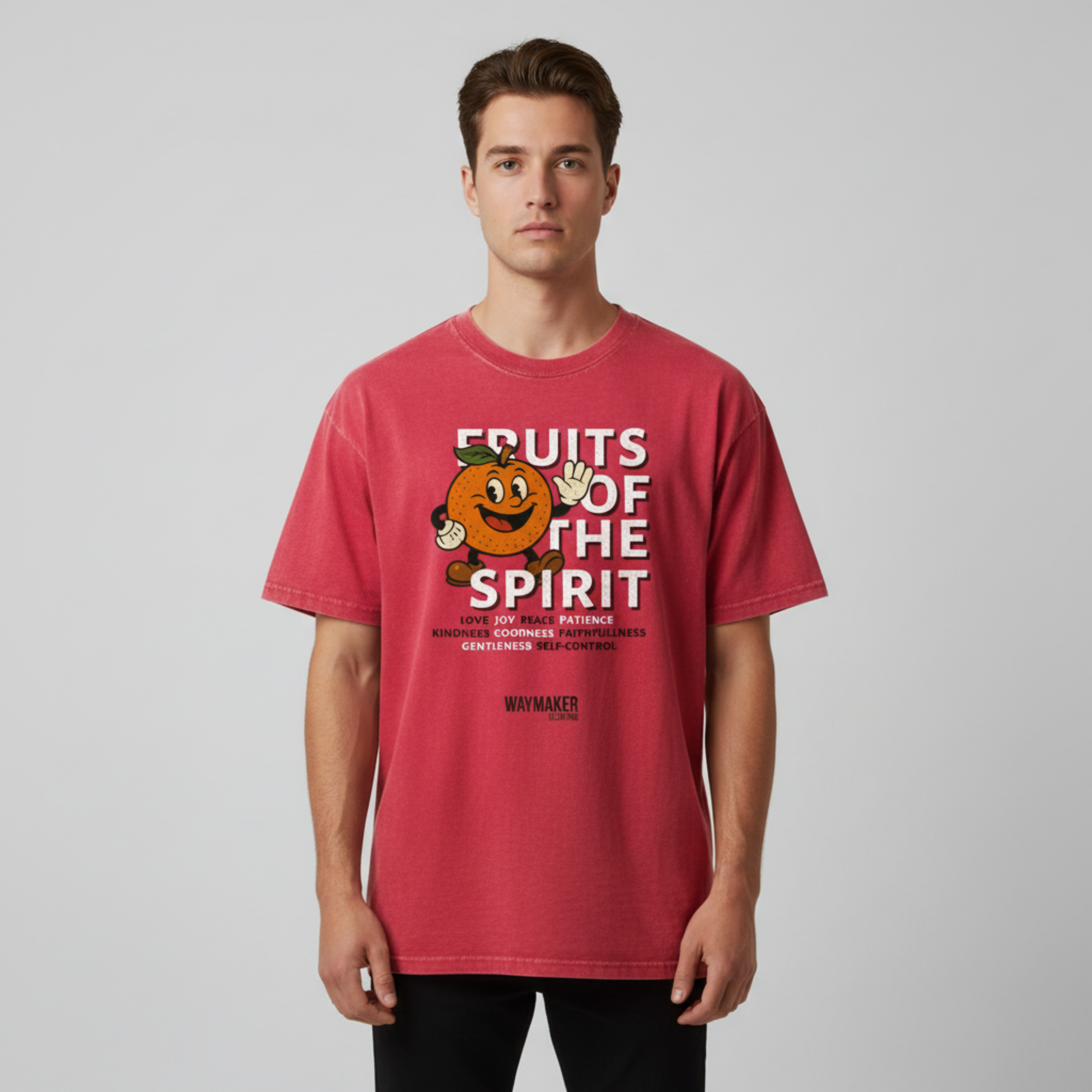 Orange (Front Print) Fruits Of The Spirit Tee