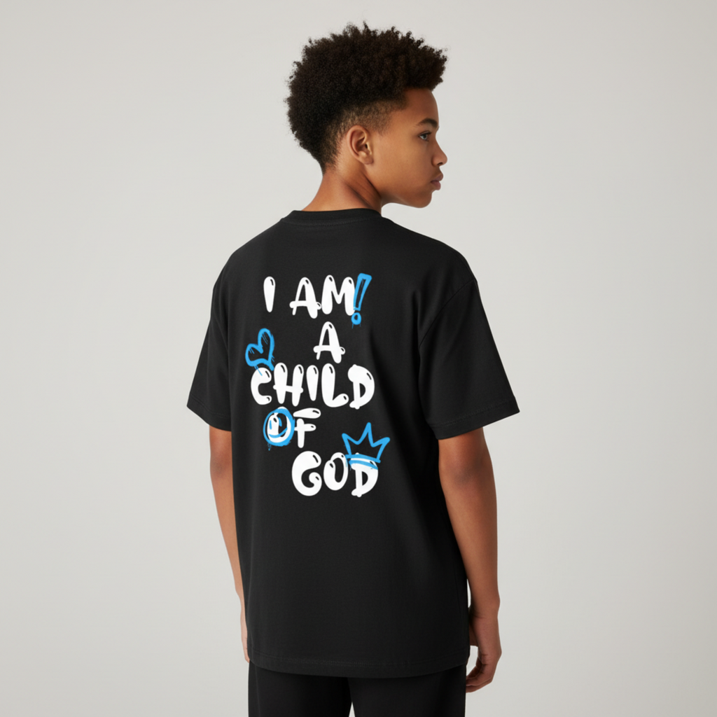 Youth Child of God Spray-paint (Blue-White)