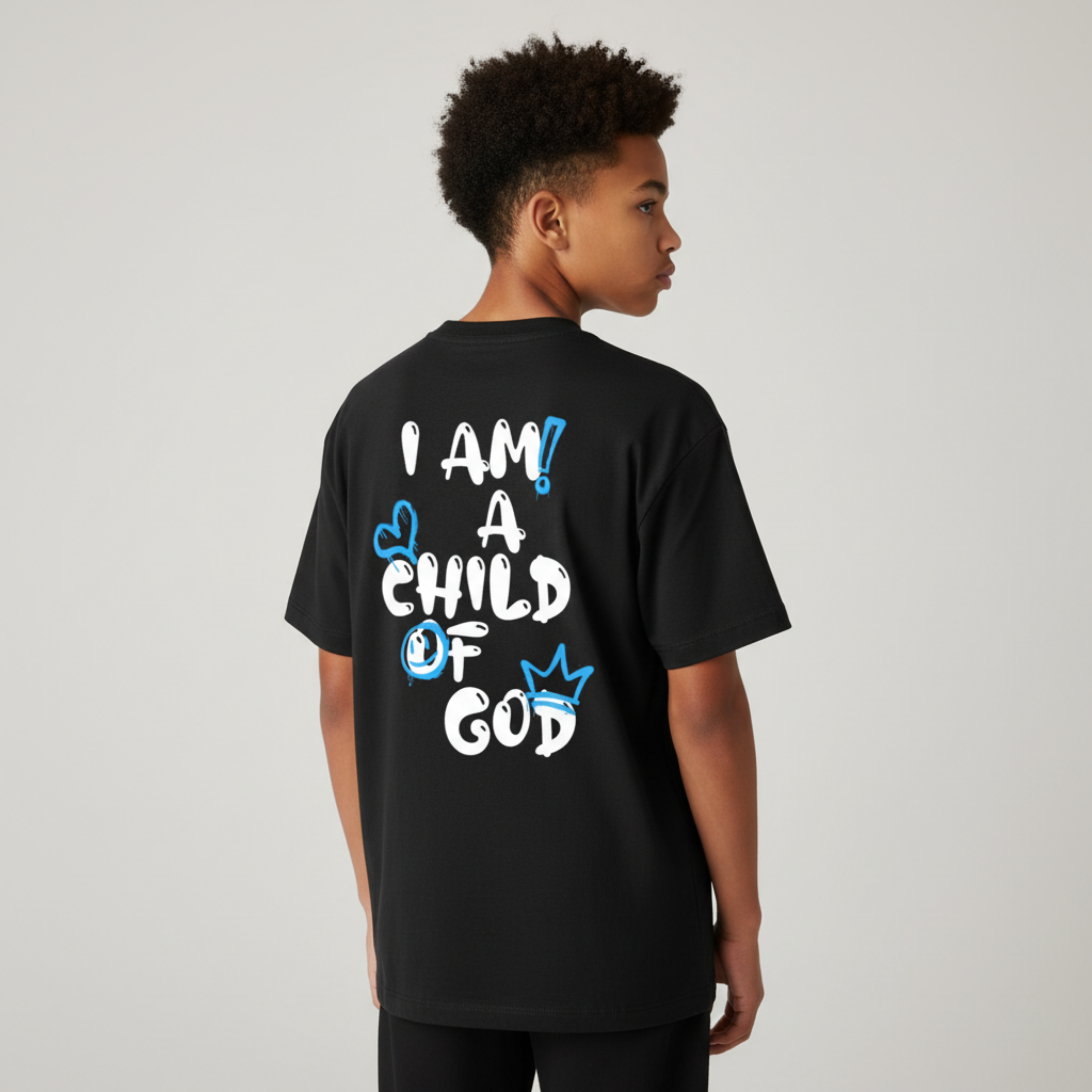 Youth Child of God Spray-paint (Blue-White)