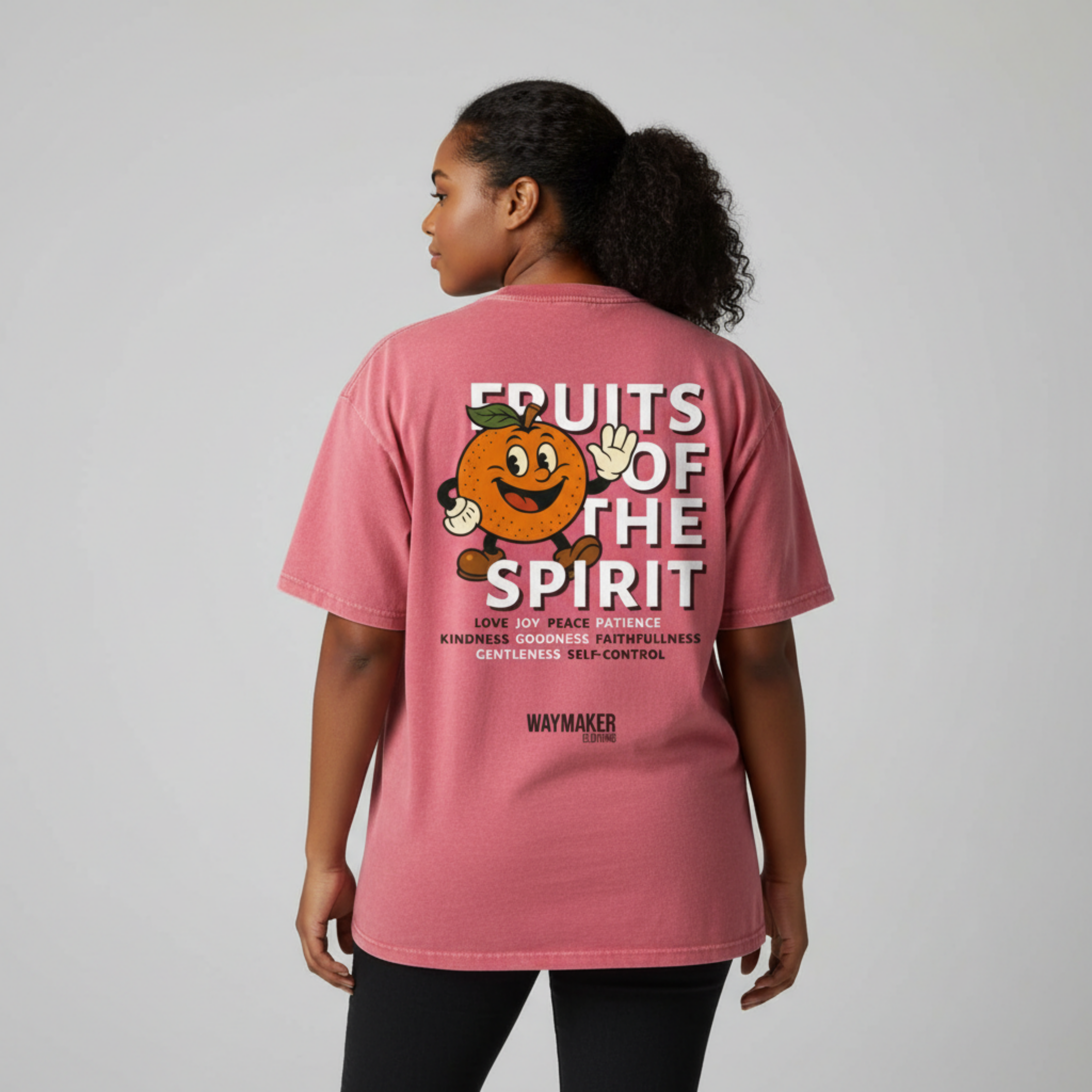Orange (Back Print) Fruits Of The Spirit Tee