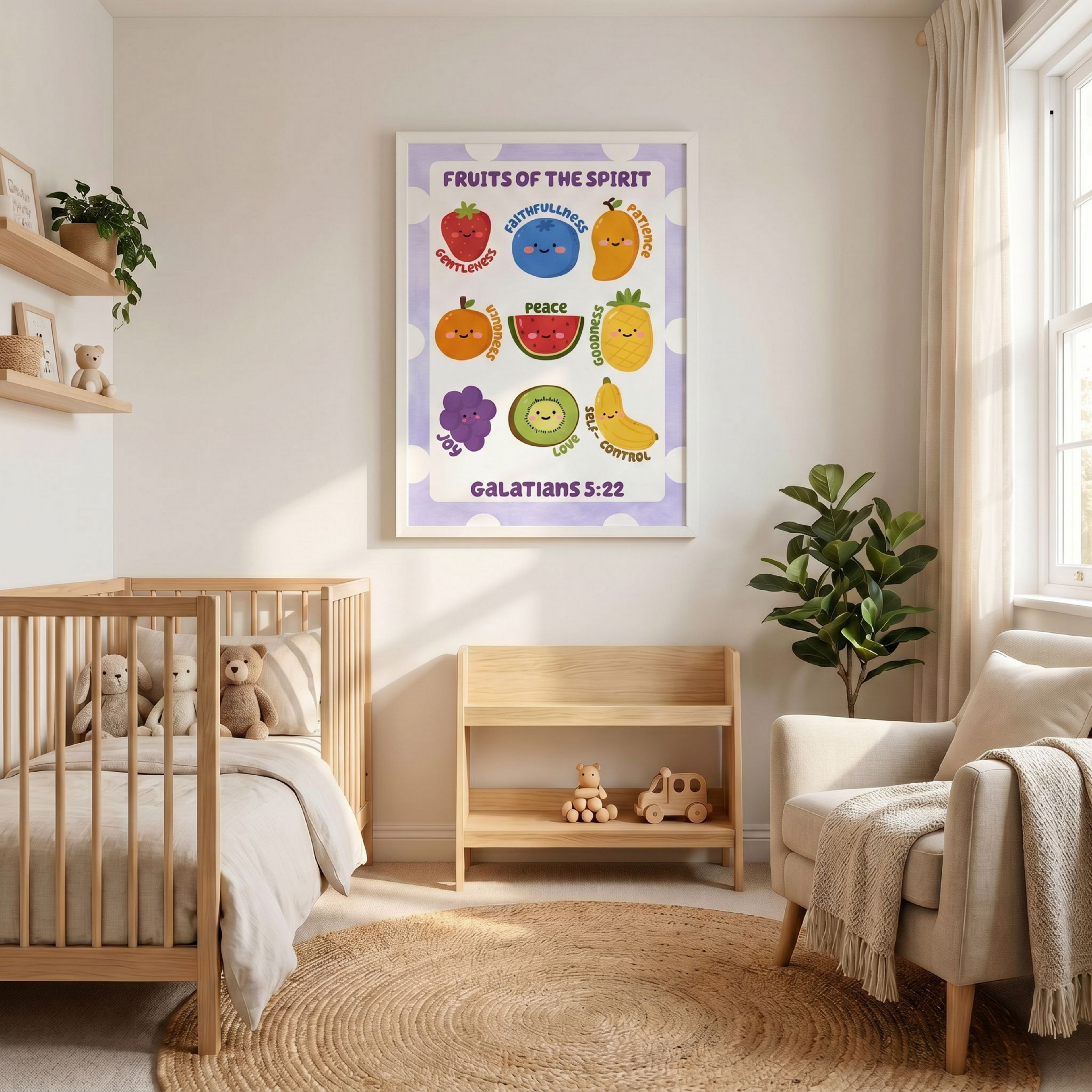 Kawaii Fruits Of The Spirit Print
