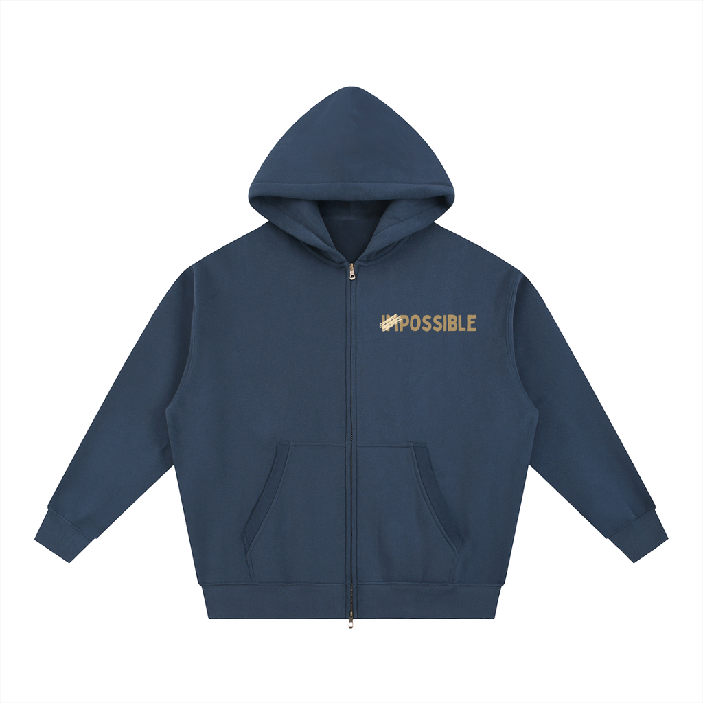 Nothing Is Impossible Fleece Zipped Hoodie