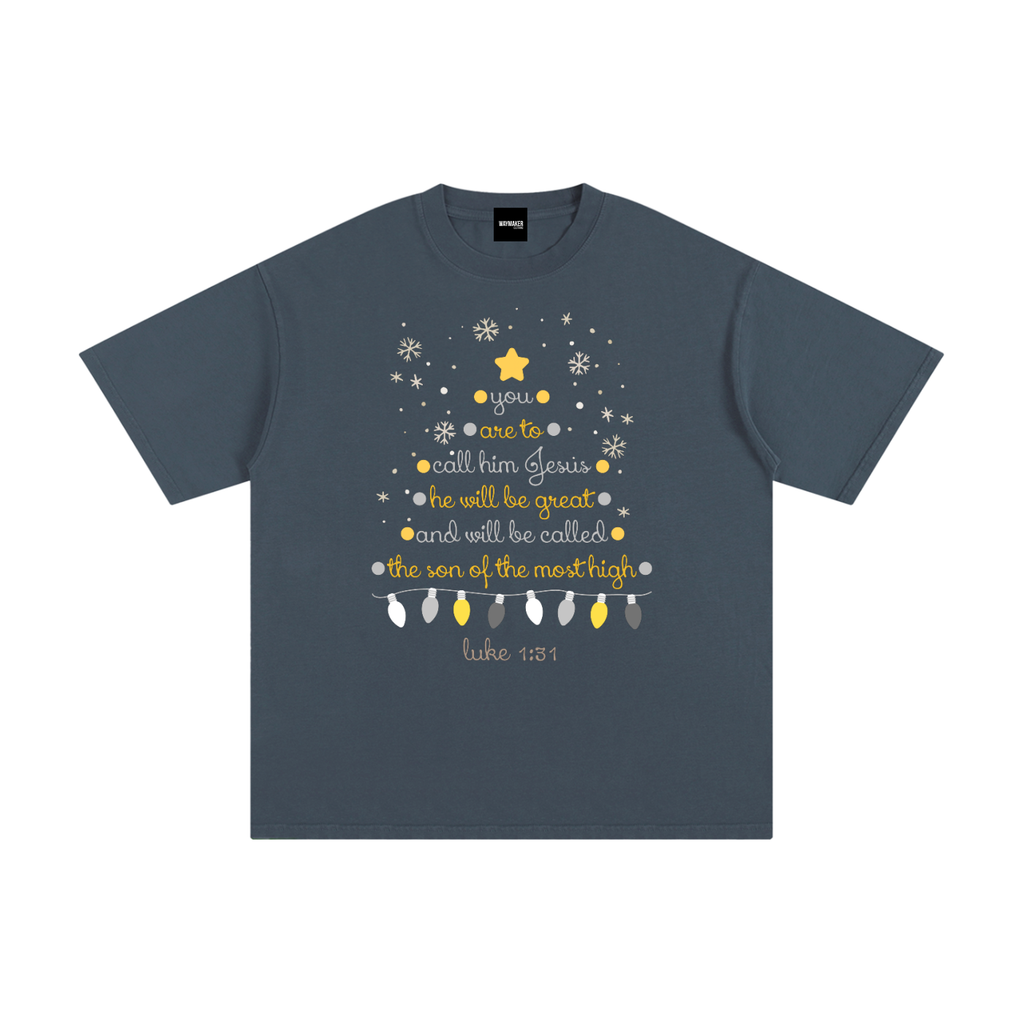 Adult Christmas Tree Luke 1:31 T-Shirt