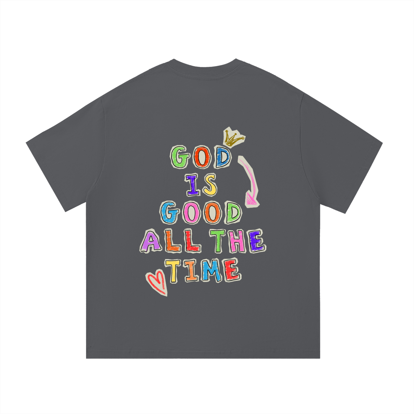 God Is Good Crayon T-Shirt (Dark)