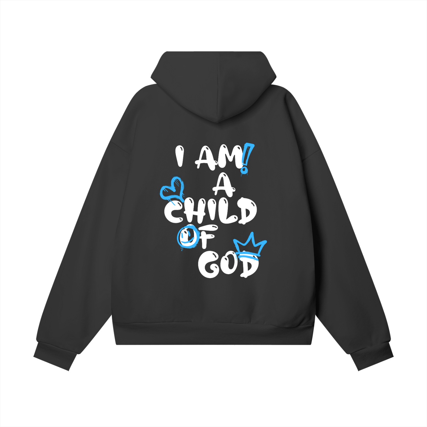 Child Of God Spray-Paint Hoodie (Blue-White)
