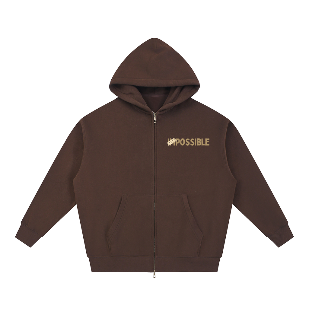 Nothing Is Impossible Fleece Zipped Hoodie