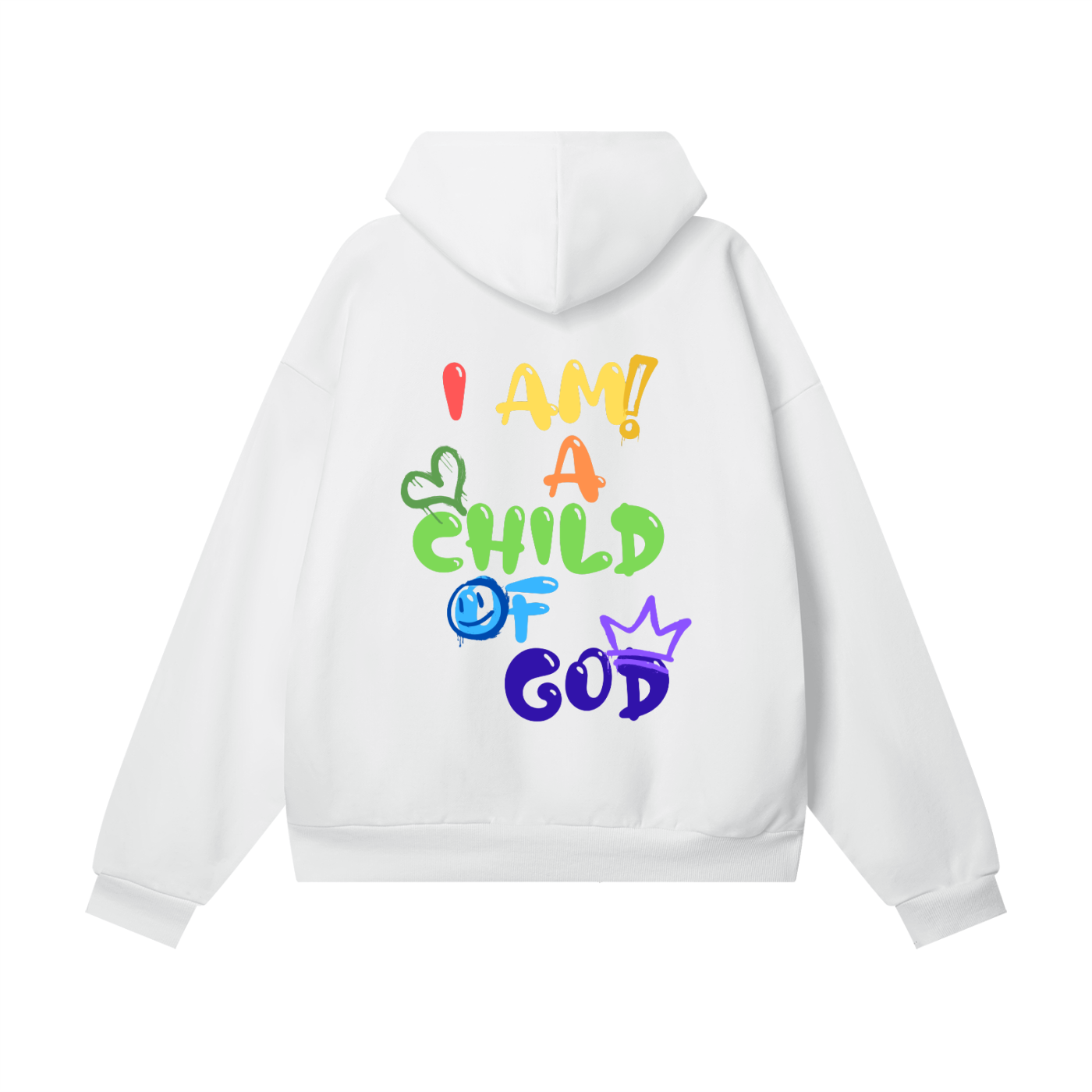 Adult Child Of God Spray-Paint Hoodie (Gods Rainbow)