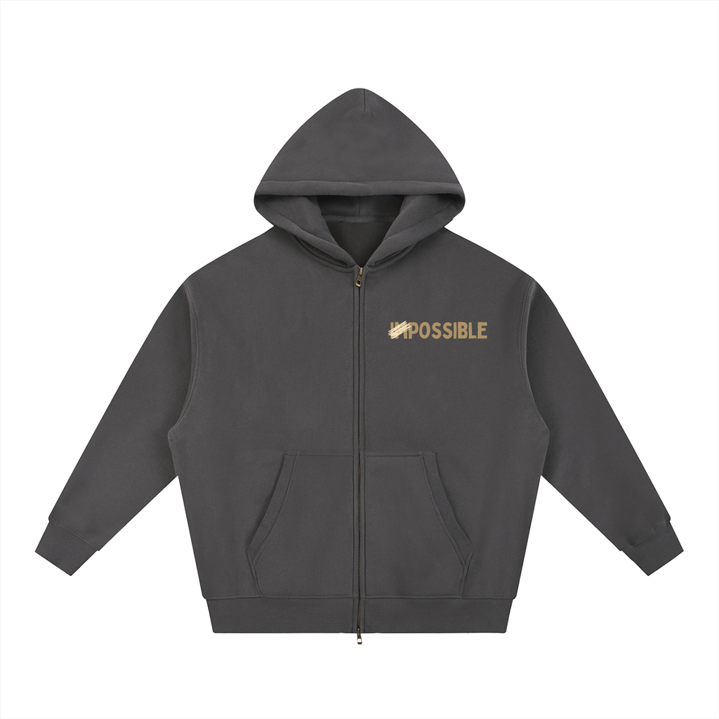 Nothing Is Impossible Fleece Zipped Hoodie