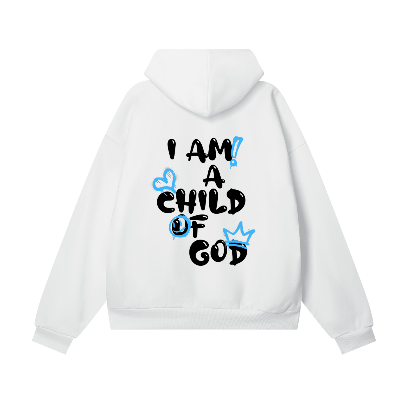 Child Of God Spray-Paint Hoodie (Blue-Black)