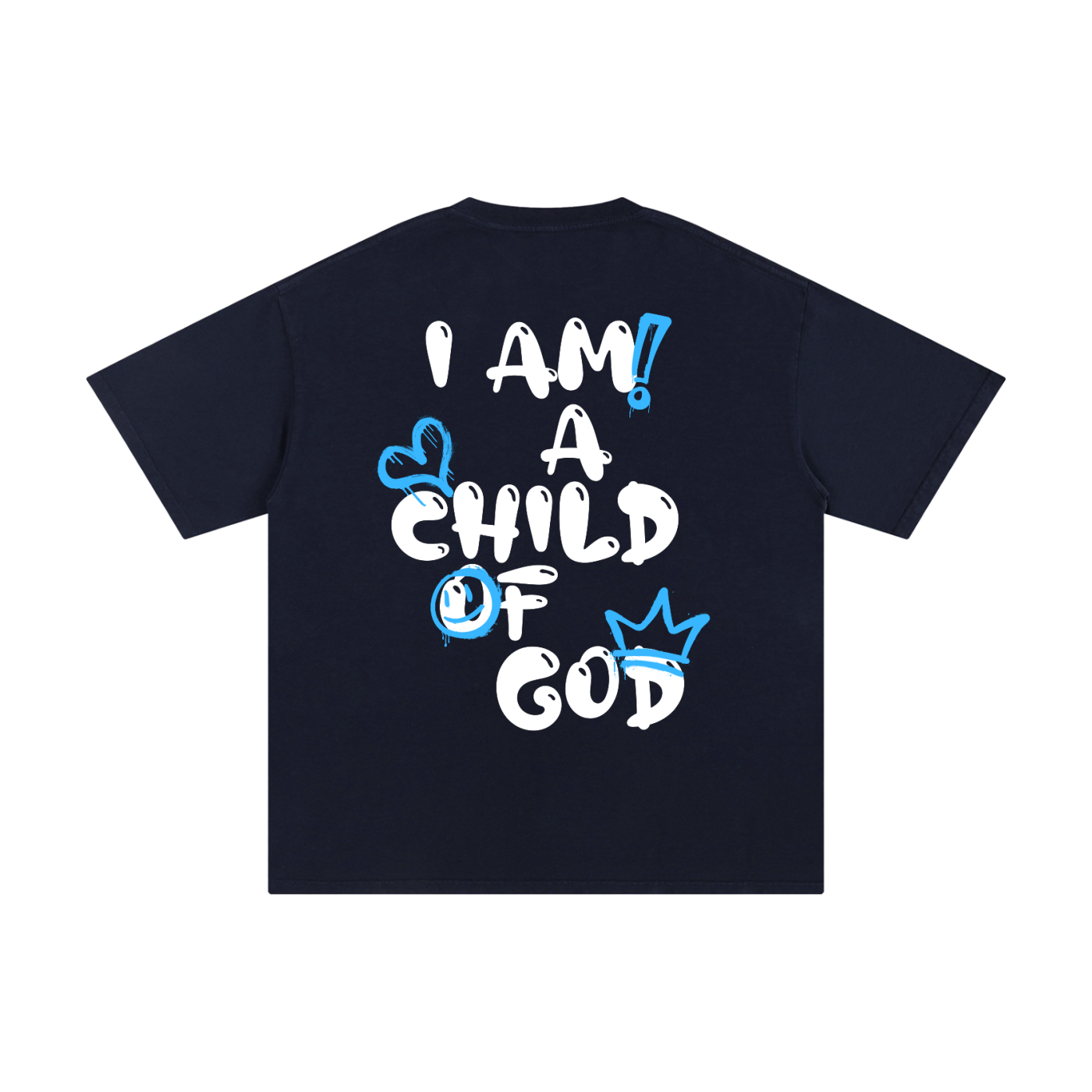 Adult Child of God T-Shirt (Blue-White)