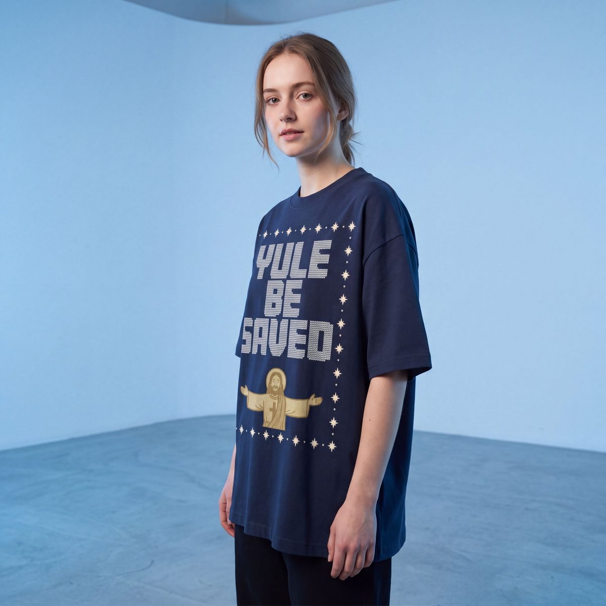 Adult Yule Be Saved "Knitted" T-Shirt