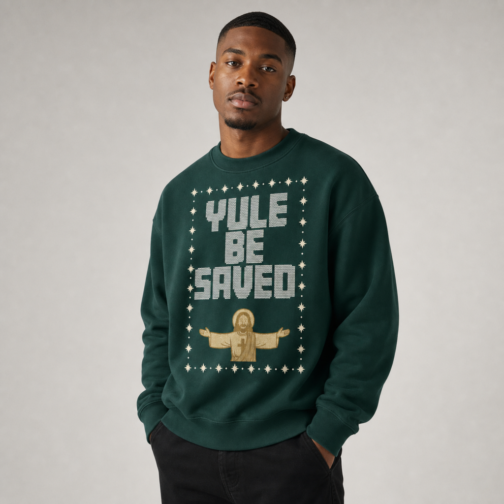 Adult Yule Be Saved "Knitted" Sweatshirt