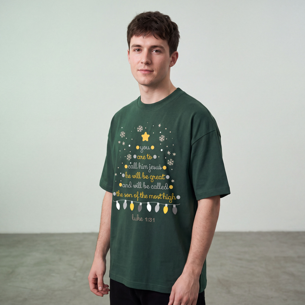 Christmas Tree Luke 1:31 T-Shirt (Green)